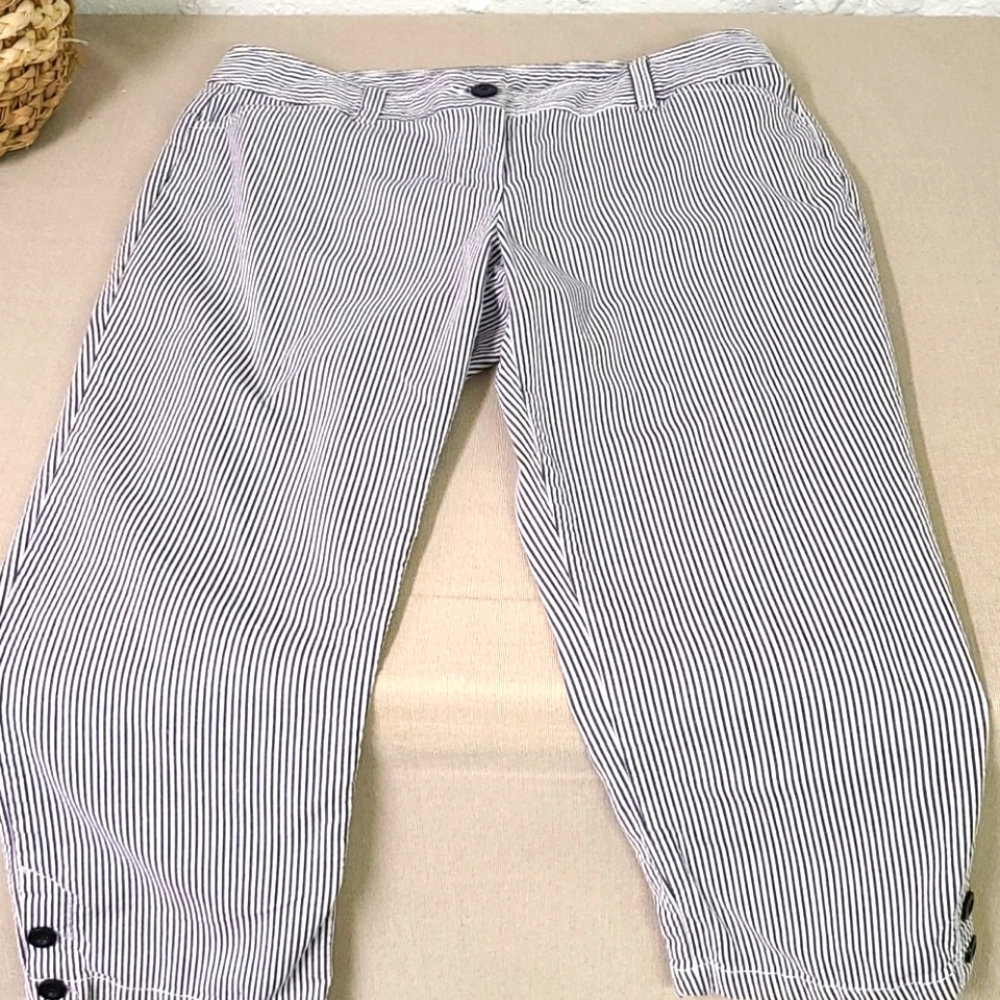 LOFT CAPRI SZ 8 STRIPED